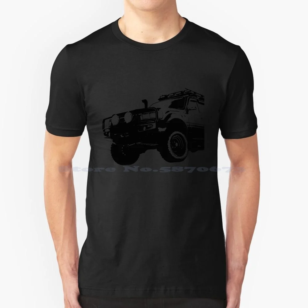 80 Series Landcruiser T Shirt 100% Cotton Tee 80 Series 4x4 Fraser Island Moreton Straddie Offroad Cruising Hilux