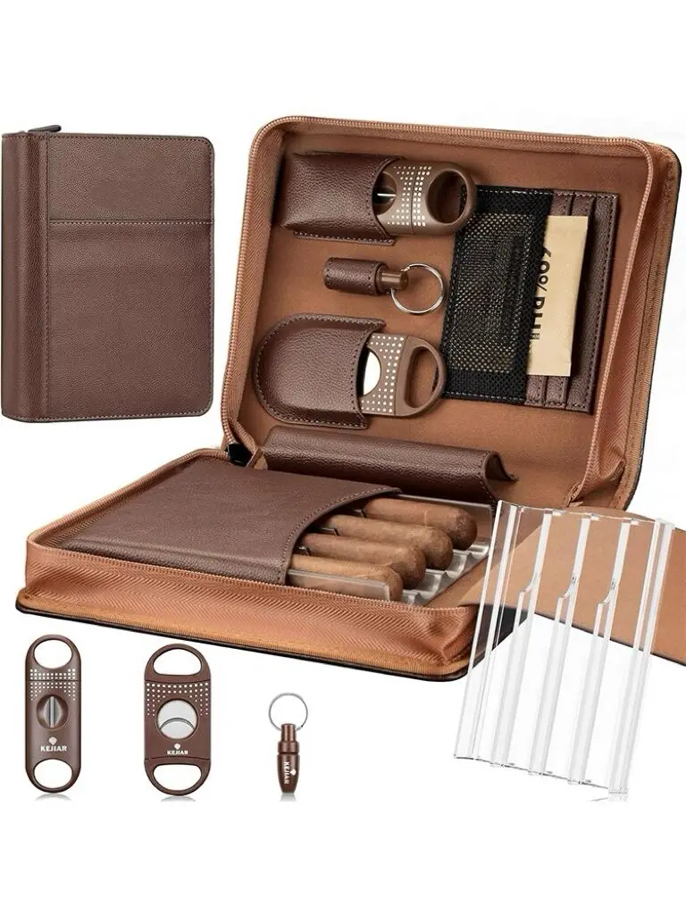 

4-Pack Travel And Business Cigar Case, Portable And Moisture-Proof Cigar Case For Carrying Around.