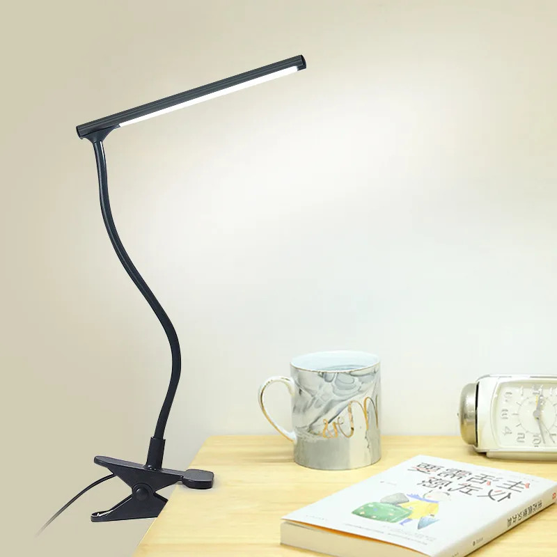 Lampa przenośne biurko USB 3-biegowa lampa do sypialni do nauki ochrony oczu lampka nocna LED modne i proste