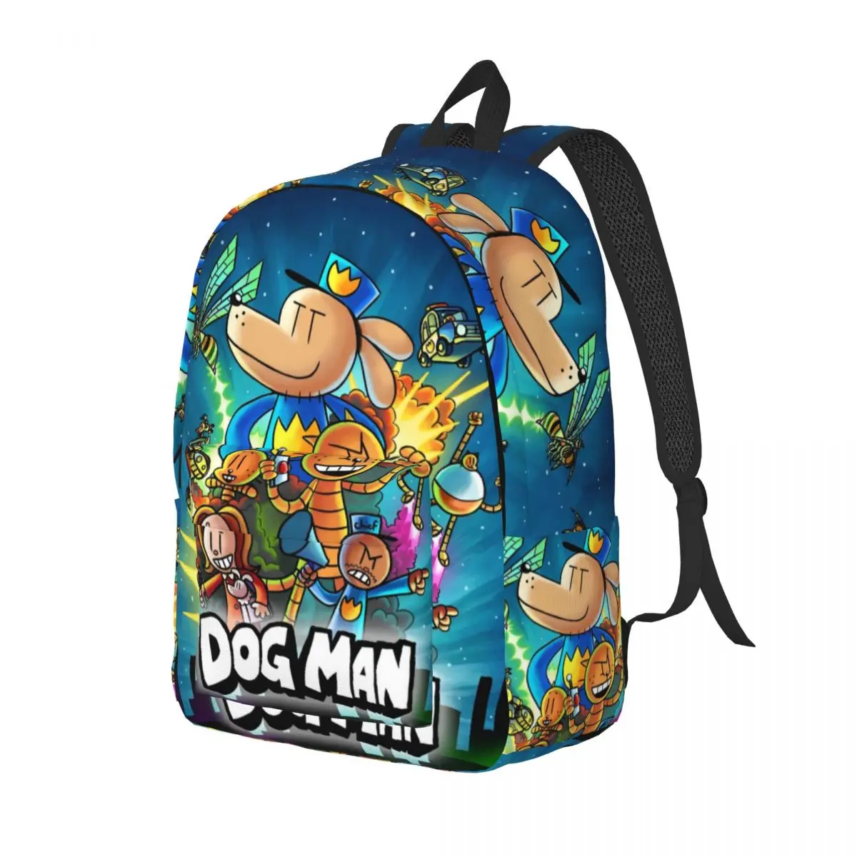 Dogman Peter Cat Manga Comic Backpack Men Women School Business Daypack Dog Man Cartoon Laptop Computer Canvas Bags Outdoor