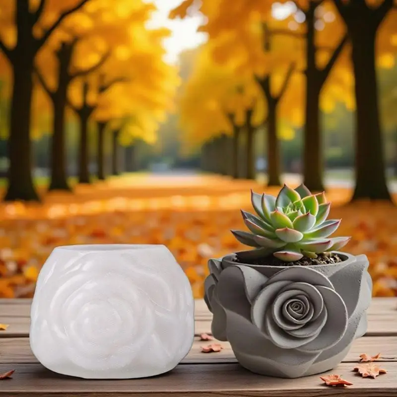 652F Unique Rose Designs Silicone Mould Suitable for Concrete Craft