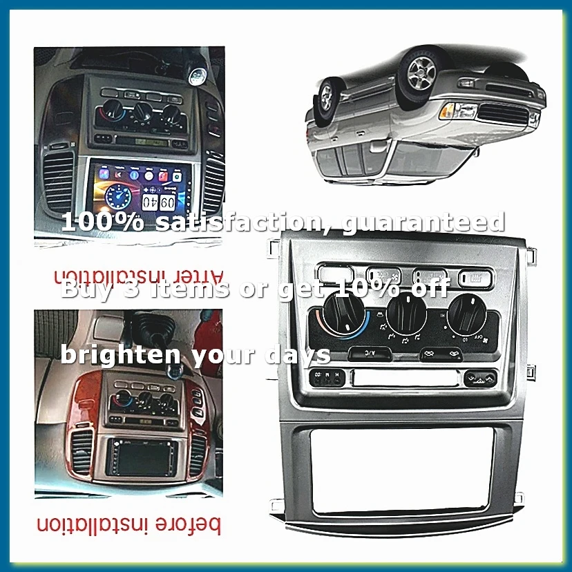 Car Dashboard Center Air Conditioning Control Panel & Middle DVD Frame for LC100 1998-07 55900-60850