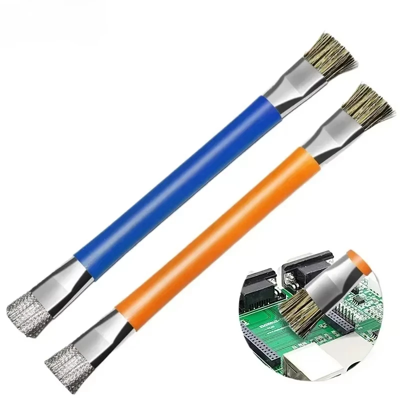 مكافحة ساكنة ESD آمنة مزدوجة الرأس فرشاة لوحة دوائر كهربائية إصلاح ل IC رقاقة PCB لحام الهاتف المحمول/الكمبيوتر اللوحة الرئيسية تنظيف