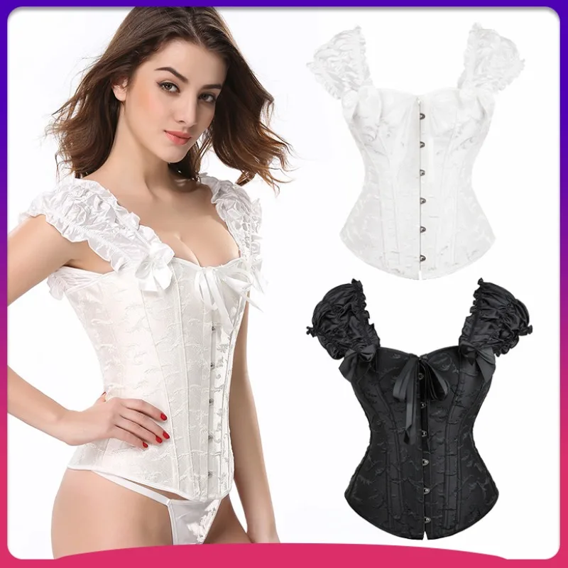 Sexy Shaped Bodysuit Bridal Bra Dress Beautiful Back Waist Bubble Sleeve Shaped Clothing Tight Fit Clothing Corsets for Women