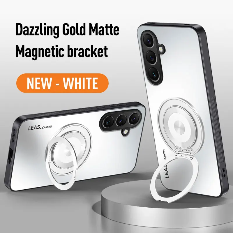 Voor Samsung S25 Rand S24 S23 S22 S21 Plus FE Note 20 Ultra Magnetische Ring Stand Terug telefoon Case Magsafe Ring Lens Bescherm Cover - afbeelding 1