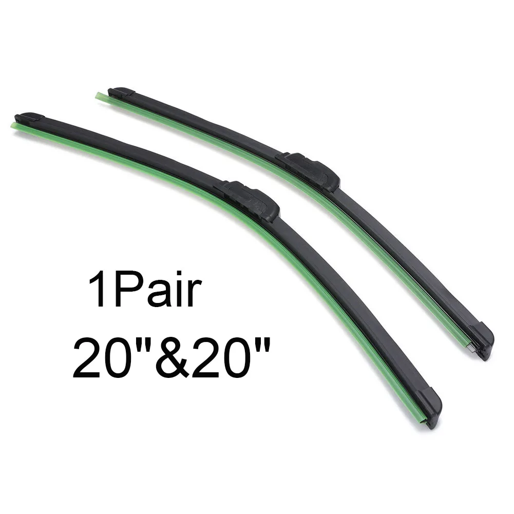 Universal Car Windshield Wiper Blade J-Hook Frameless Bracketless Rubber 20