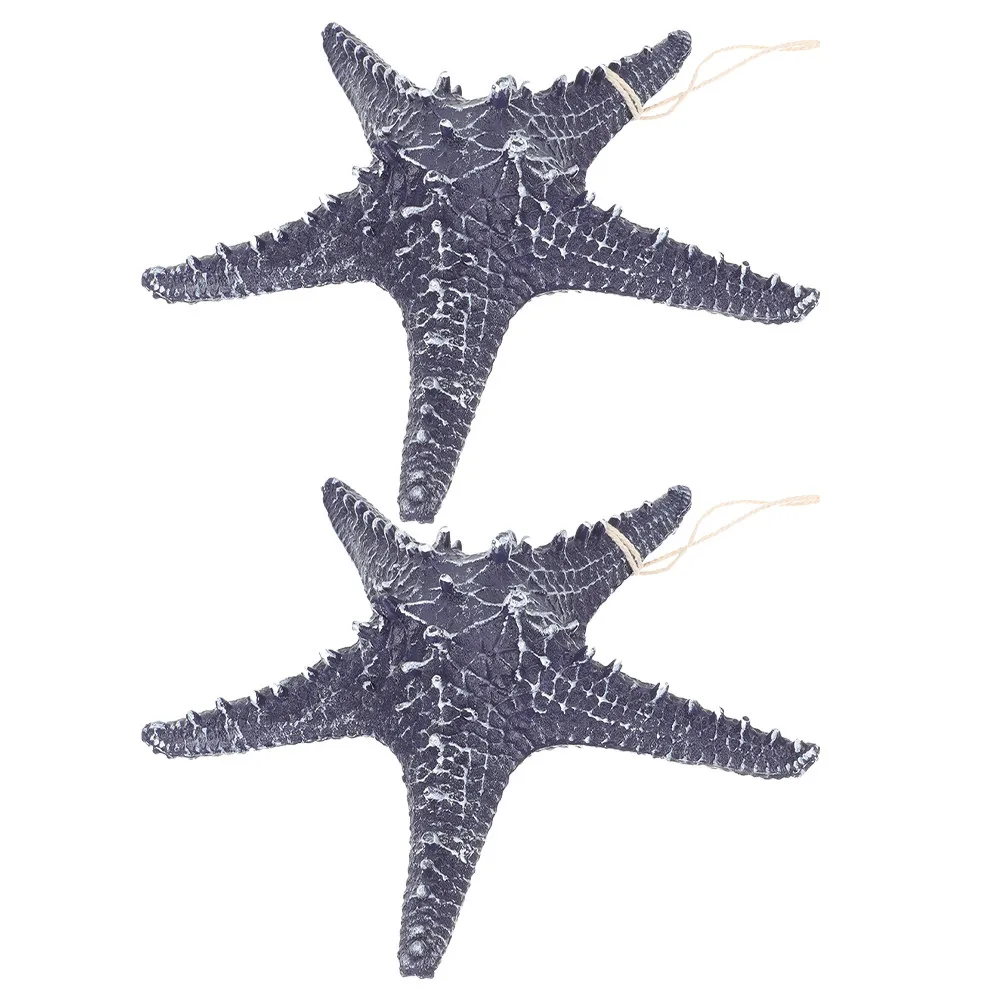 2Pcs Large Resin Sea Star Wall Craft Mediterranean Style Coastal Door Wall Furniture Decor Ocean Themed Home Bedroom Bathroom