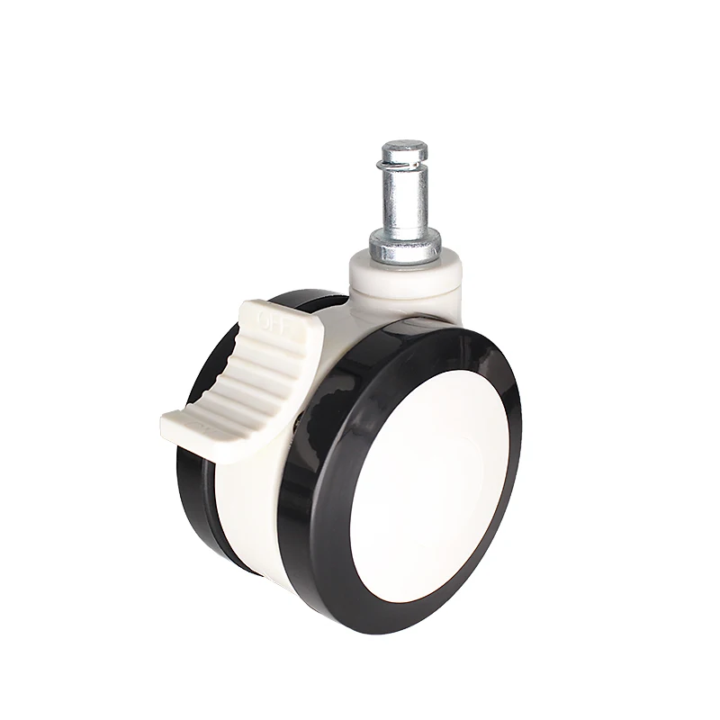 4 Pcs 3-Inch 11x22 Snap Ring Medical Cart Casters - Swivel Silent Wheels with Brake, Double-Row Wear-Resistant Rollers