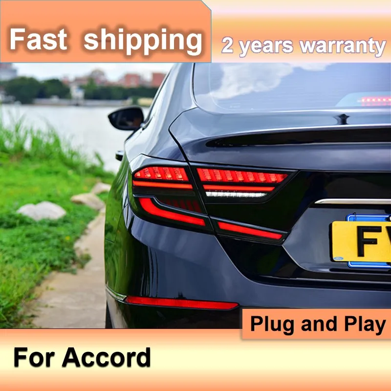 Car Accessories for Honda Accord Tail Light 2018-2022 Accord 10th Gen Taillight LED Rear Lights Fog Brake Dynamic Turn Signal