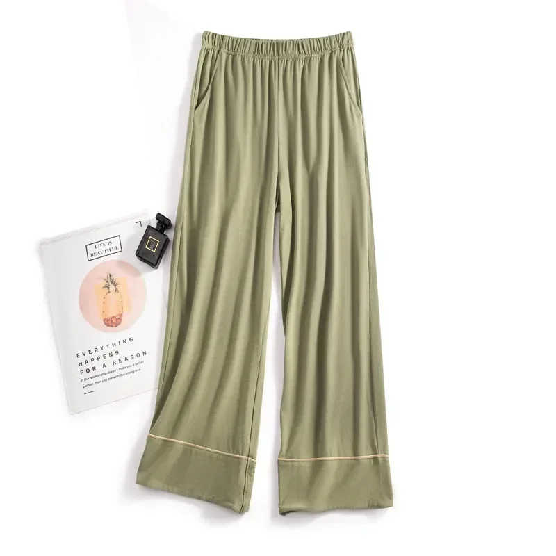 Wear Pajamas Summer Home Trousers Comfortable Sleeping Capris Women Spring Length Nightwear Pants Casual Sports 3/4 Pant