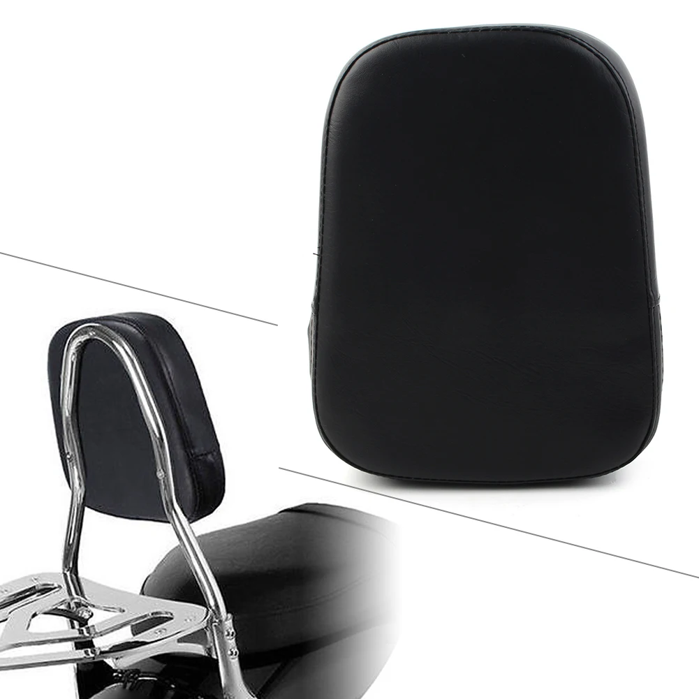 Motorcycle Rear Sissy Bar Back Seat Backrest Cushion PU Leather Pad For Harley Chopper Touring for Honda for Suzuki