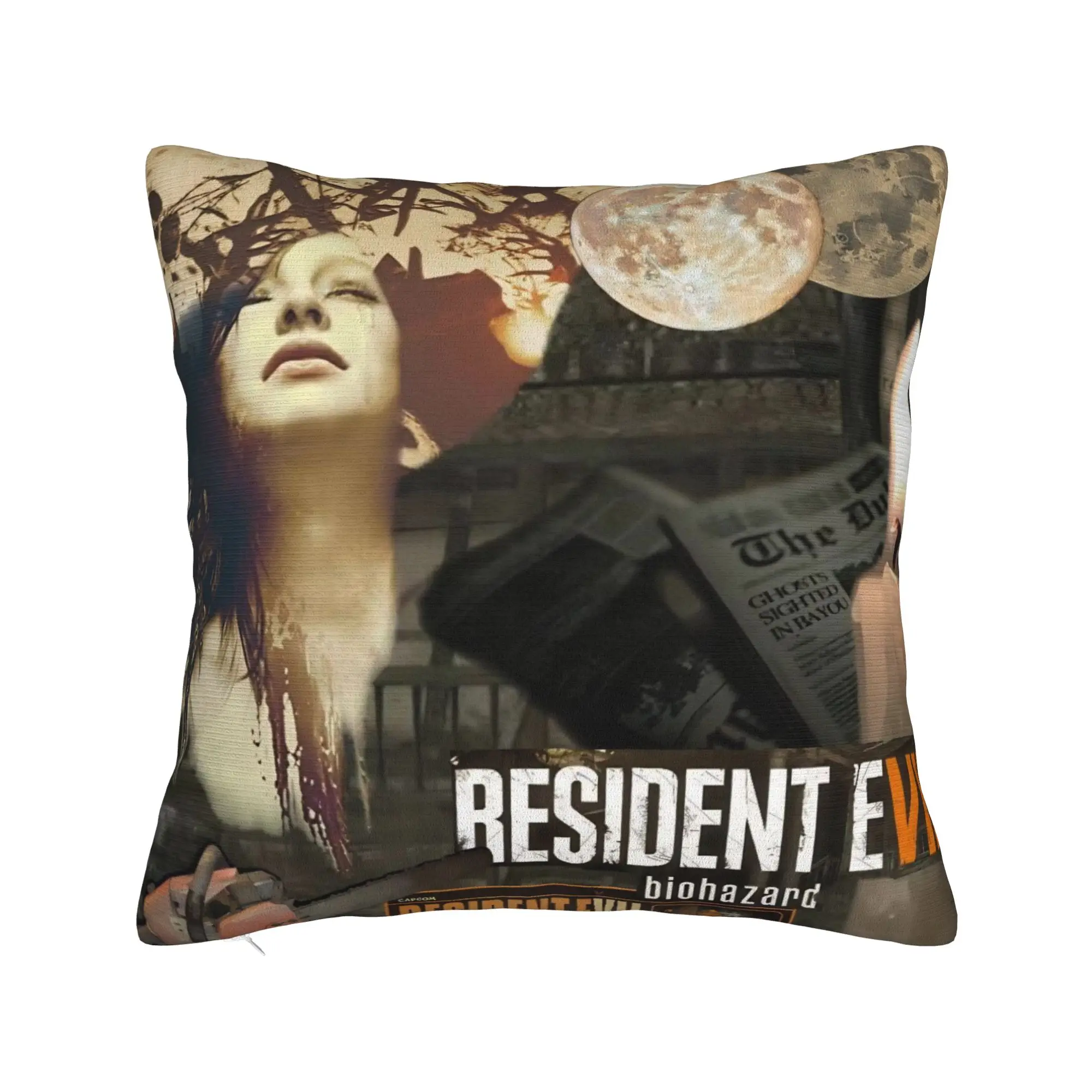 Leon Kennedy Resident Evil Pillow Cover  Design Cushion Cover Novelty Pillow Case For Sofa Home Decoration