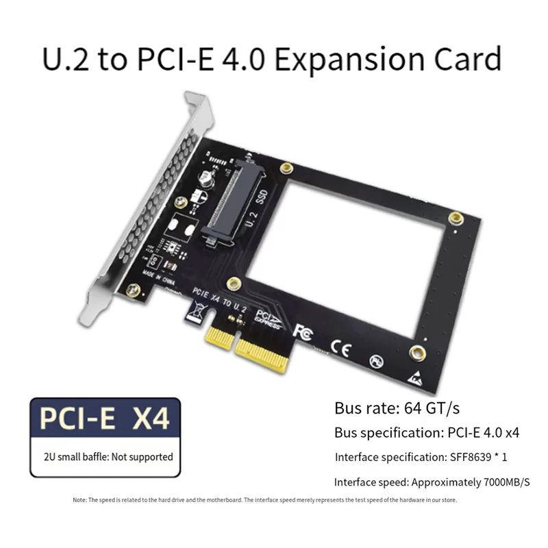 U. 2 dischi rigidi SSD a PCI-Express Gen3.0 4X 8X 16X slot adattatore Riser PCIE X4 7000 MB/S scheda universale PCI-E a U. 2