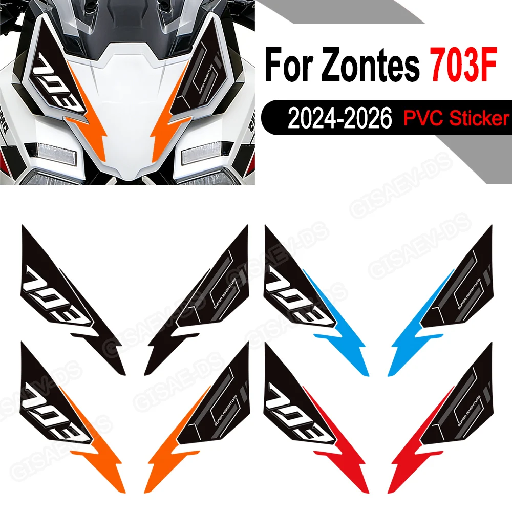 For Zontes ZT703-F ZT-703F ZT 703F 703 F Adventure Front Stickers Kits Motorcycle Accesories Protector Windscreen Decals