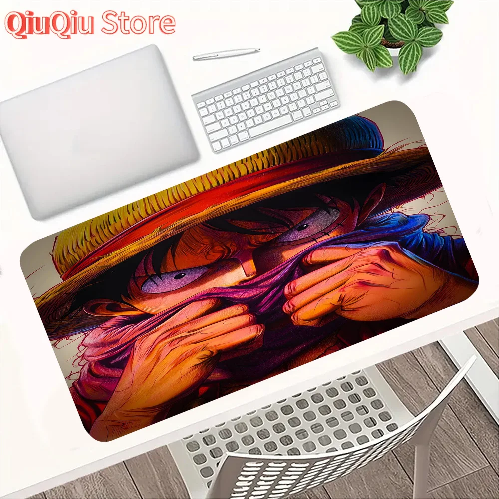 

1pc One-Piece Monkey D. Luffy Anime One Piece Manga Design Mouse Pad & Desk Mat - Non-Slip Base, Iconic Hat Pirates Logo, Text &