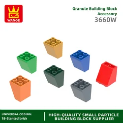 Wange48 Pcs/lot 1x4 Slope Face Reverse Block Moc Color Accessories Compatible with 3660W Brick DIY Children's Toy Assembly Parts