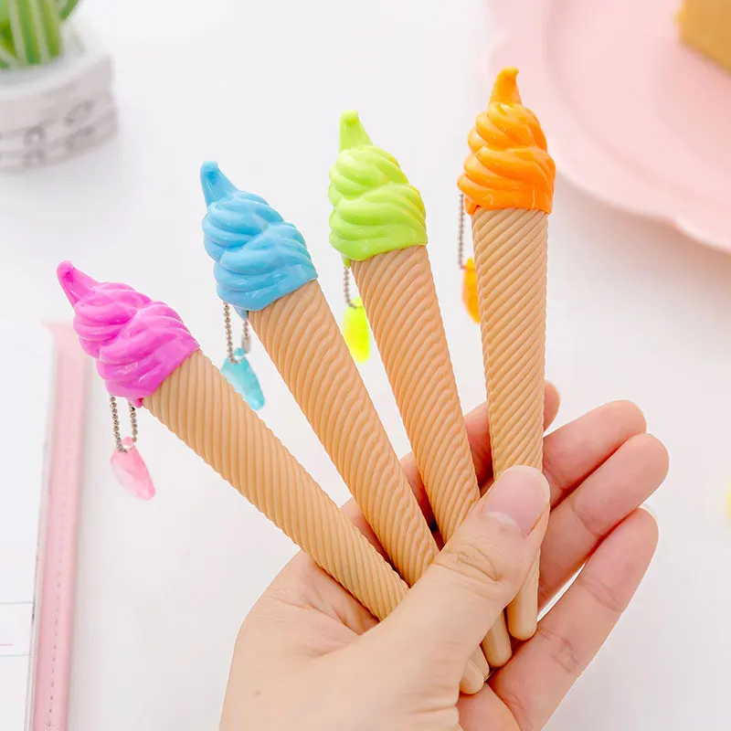 20Pcs Cartoon Ice Cream Gel Pen Wholesale Creative Stationery  Gel Pen Cute Student Needle Water-Based Paint Pen