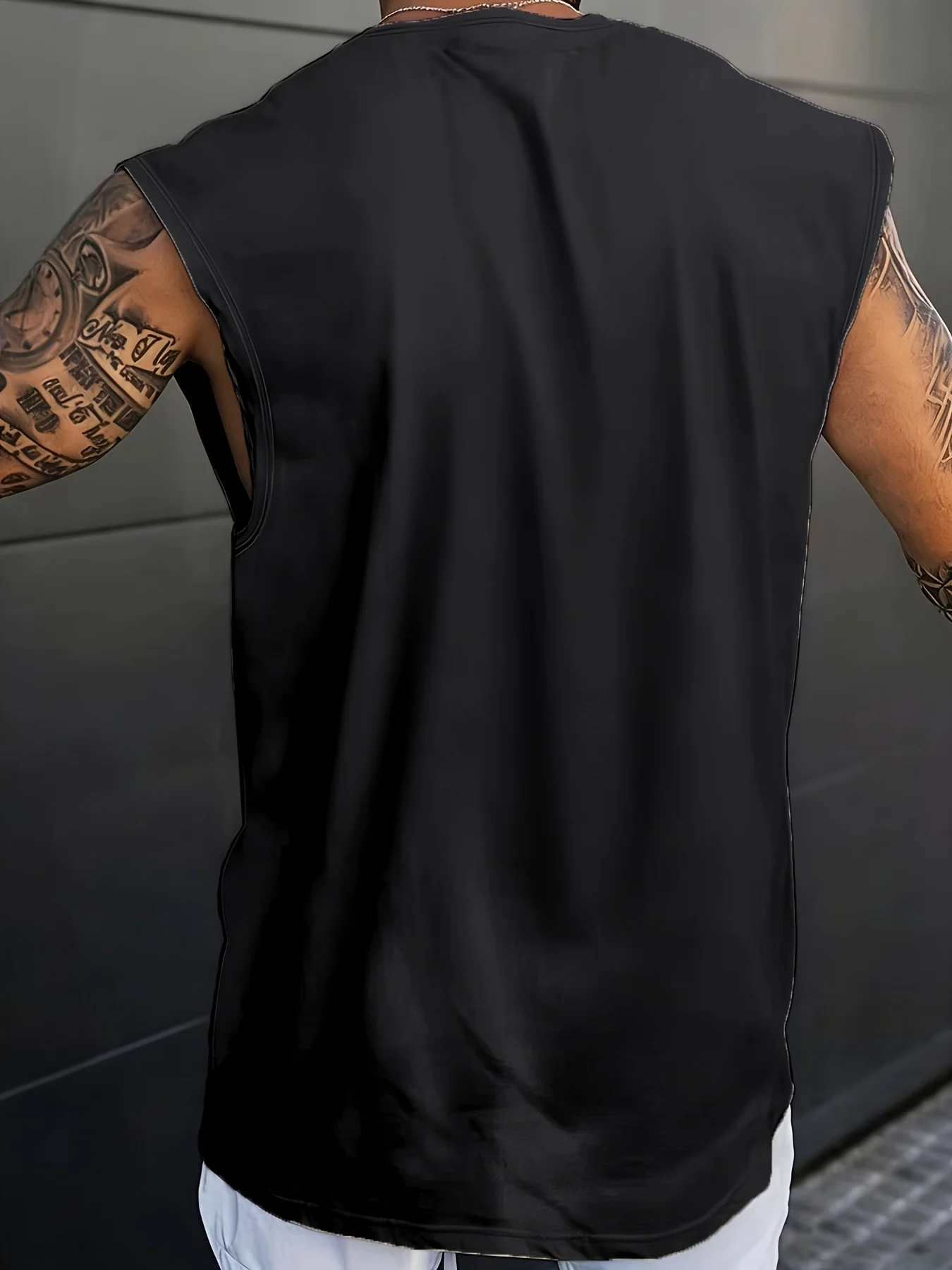 Men's Pure Cotton Tank Top Minimal Versatile Commute Outfit