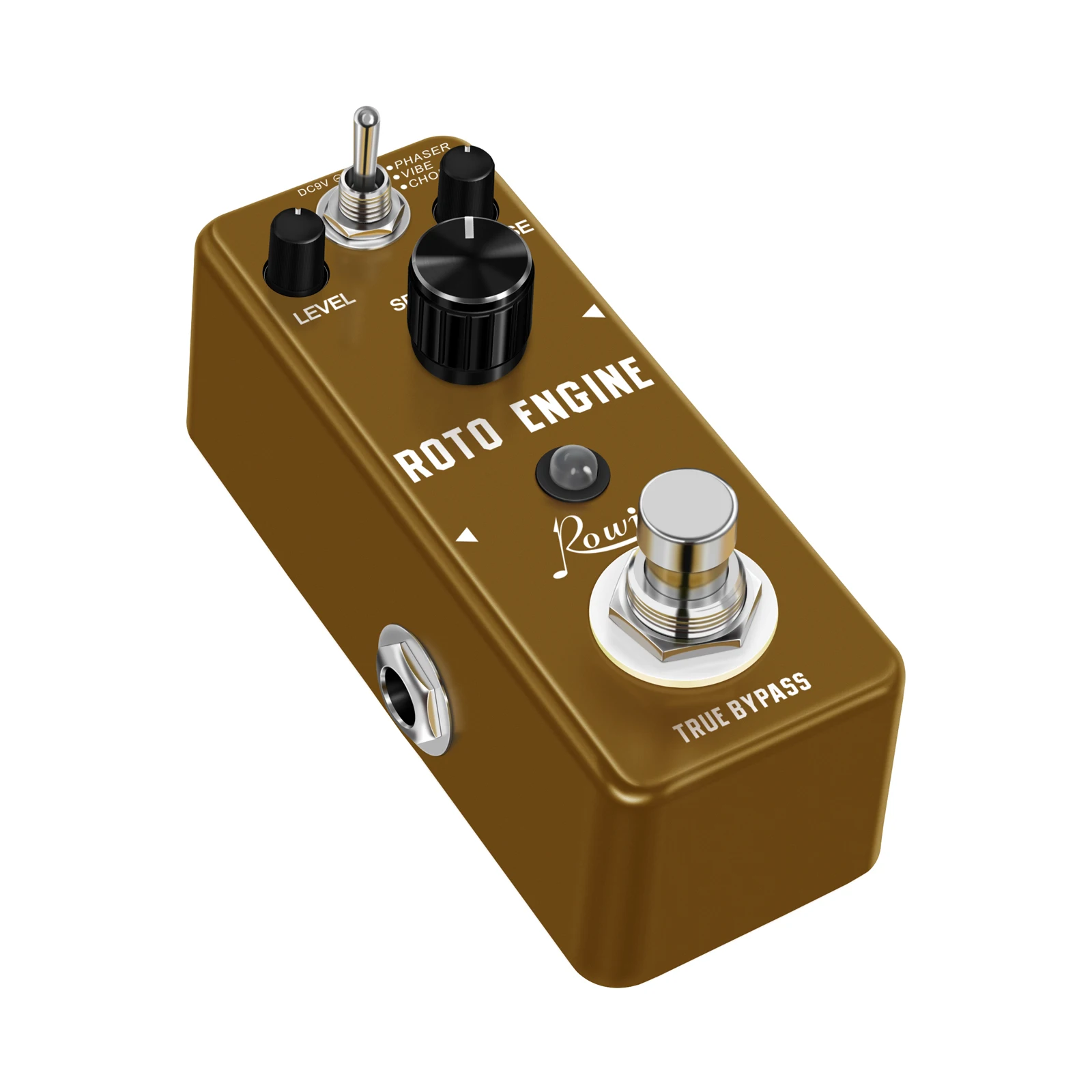 Rowin Guitar Triple-Effects Pedal Chorus Vibrato Tremolo Phaser Modes Deluxe Ver. Roto Engine Psychedelic Effectors Metal Case