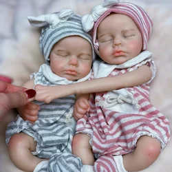 33cm Can Open Mouth Full Body Solid Silicone LouLou Reborn Girl and Boy Doll Soft Touch Handmade Reborn Corpo De Silicone