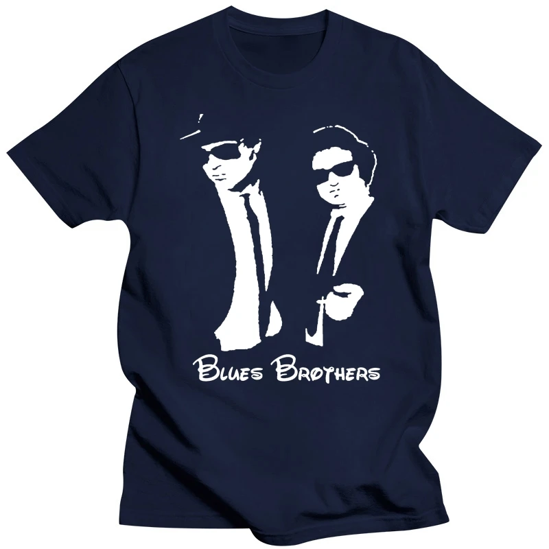 Long Or Short Sleeve Black T-Shirt Movie TV Cinema Blues Brothers Silhoutte TEE Shirt Big Tall