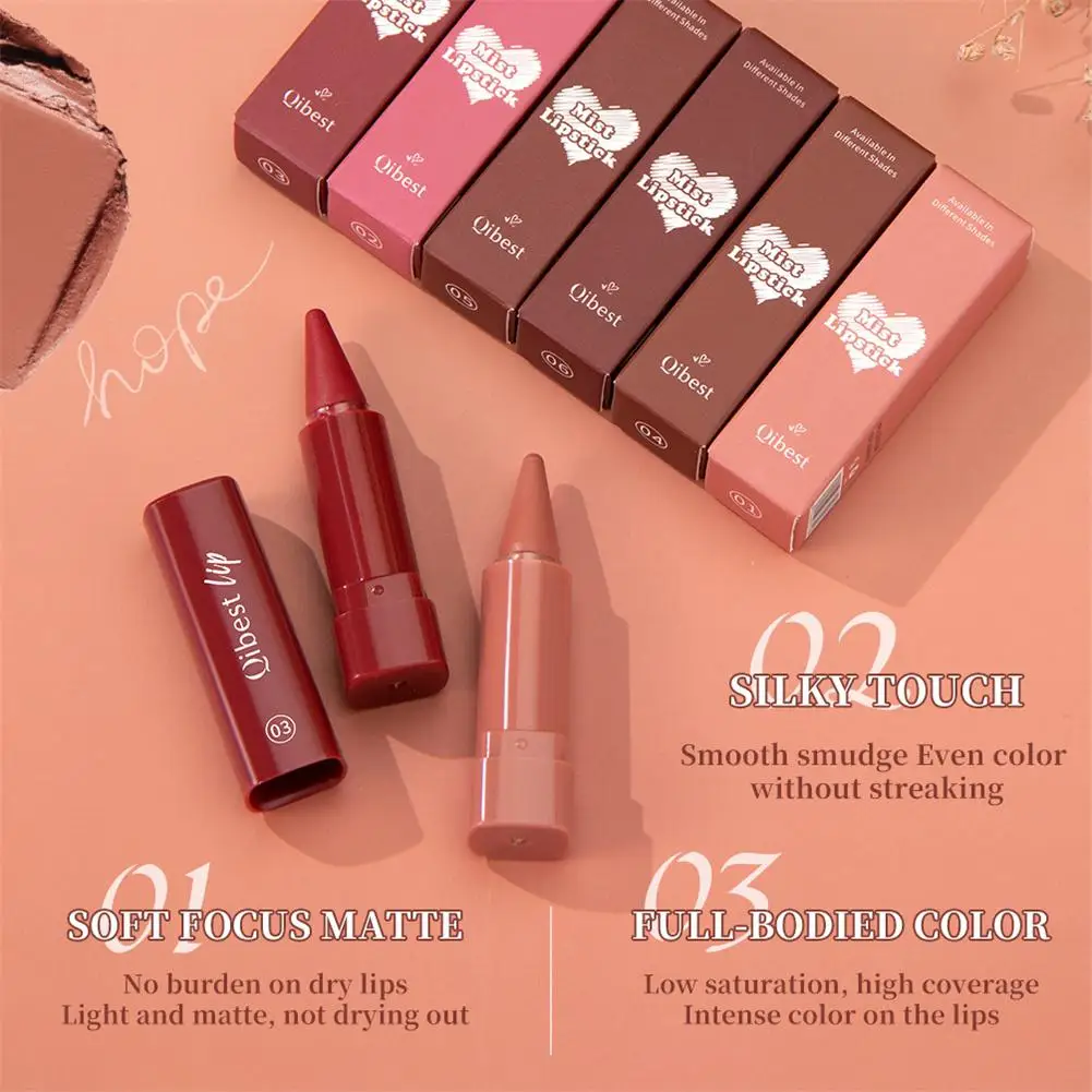 Twist Up Lip Liner Lipstick Pen Multipurpose Powder Blusher Velvet Matte Waterproof Lip Contour Non Stick Cup Lip Rouge Makeup - view 6