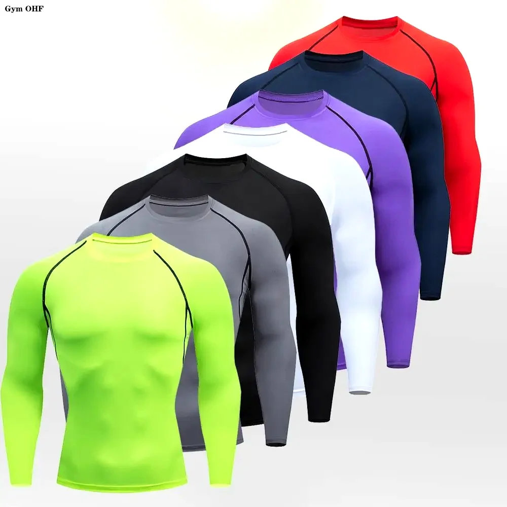 Men Fitness Quick Dry Compression Sports Shirt