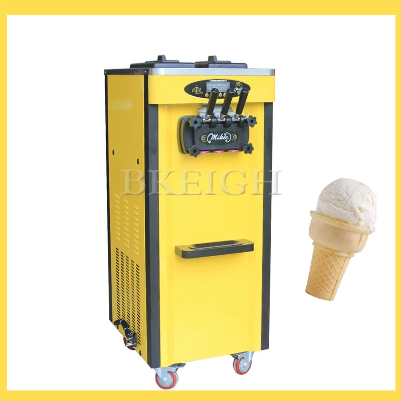 

Commercial Multifunctional Three Flavor Soft Ice Cream Machine For Sale, Stainless Steel Cone Machine