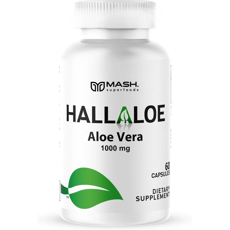 Aloe Vera Extract Capsules - Helps Cleanse and Detoxify The Colon, Burn Fat, Maintain Stomach Acid Balance, and Boost Immunity