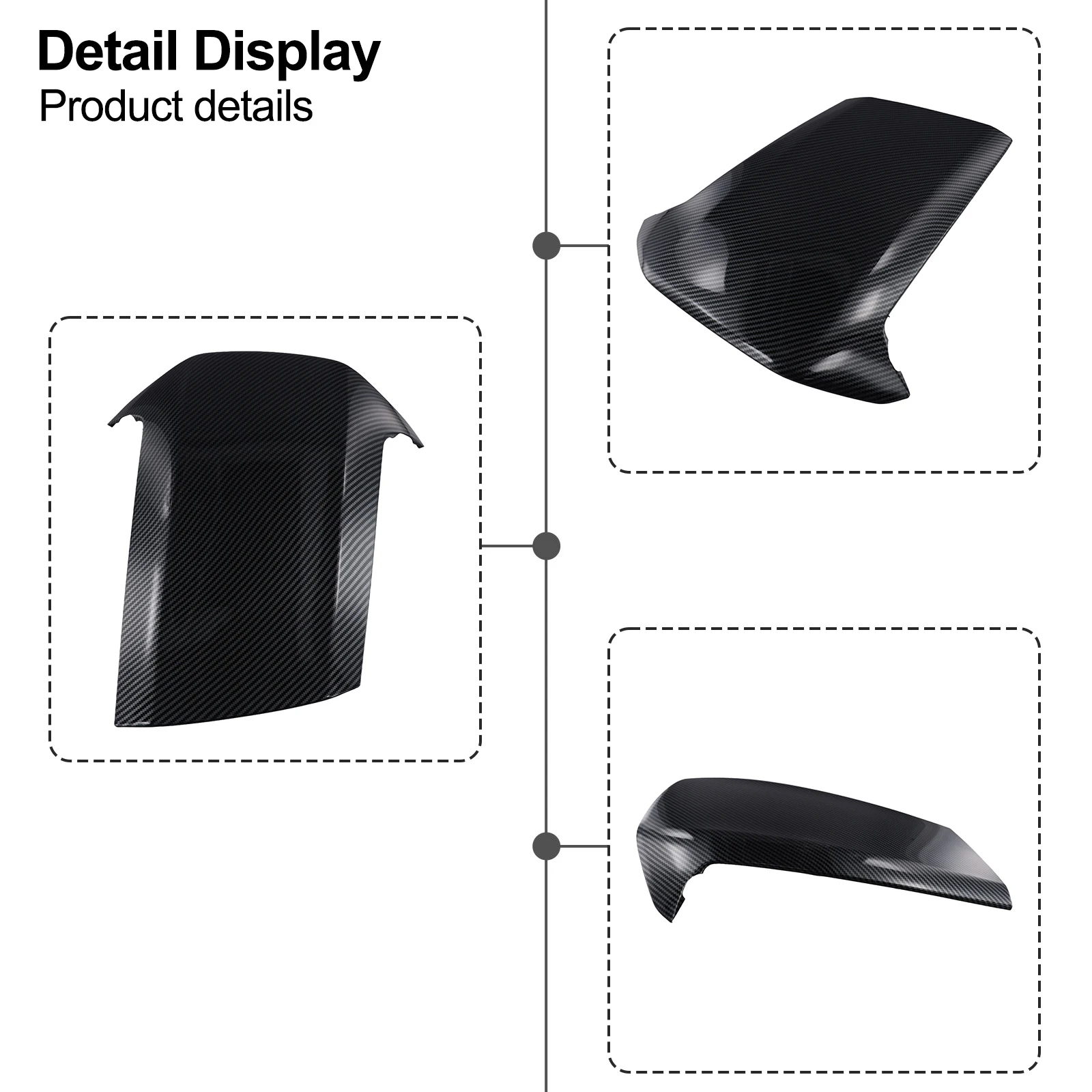 Dashboard Cover Trim Frame with Carbon Fiber Appearance For for Civic 10th Generation 2016 to 2021 Left Hand Drive Models