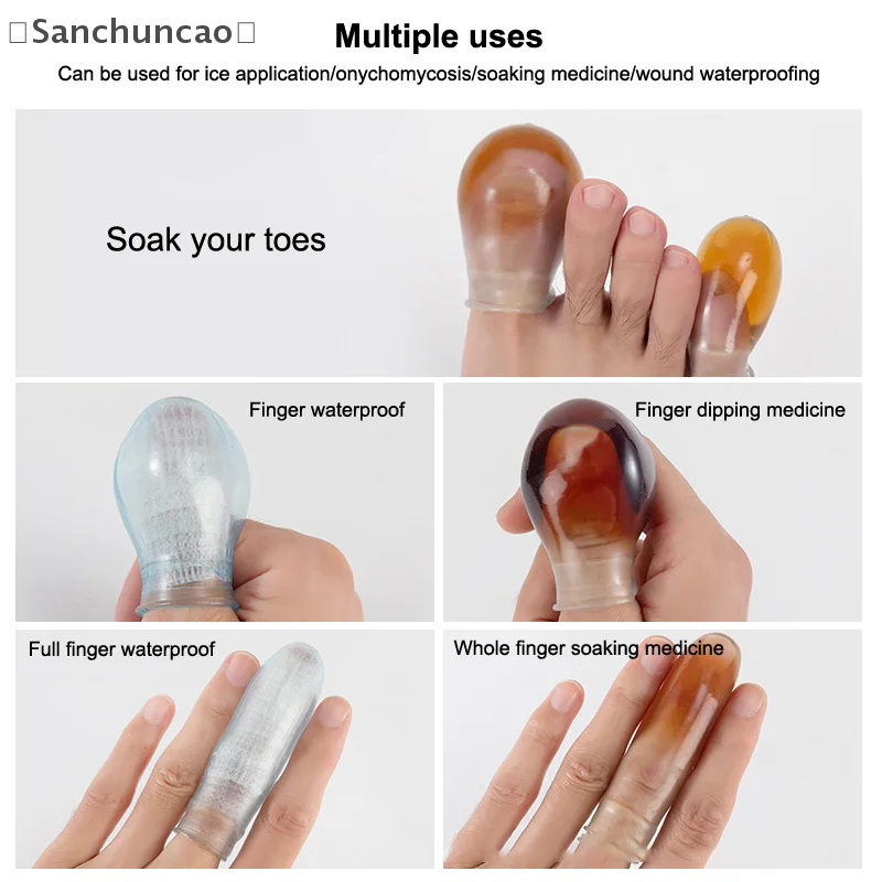San amingSoak poção berços de dedo para lesões dos pés e nos dedos ferida chuveiro capa protetora à prova dwaterproof água ferramenta de cuidados com os pés para homens