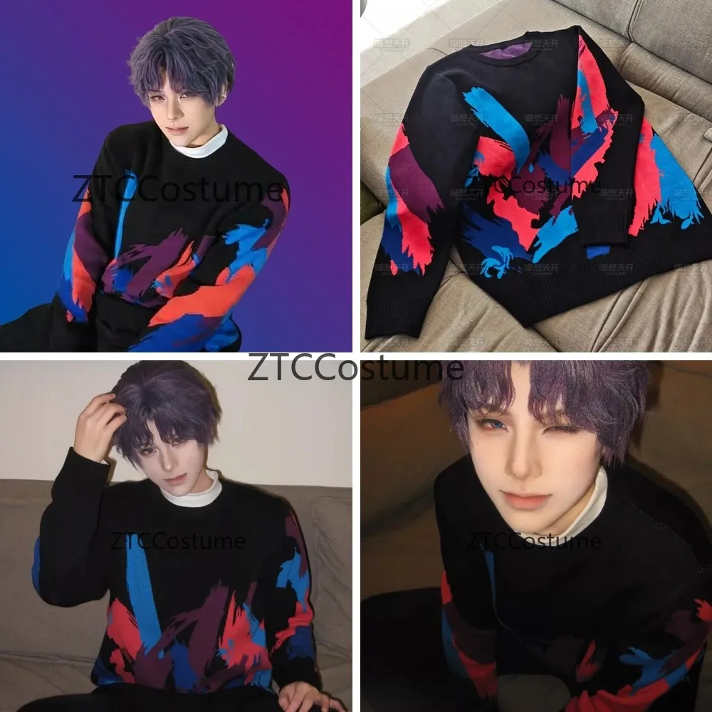 

Rafayel Cosplay Sweater Love and Deepspace Costume Anime Carnival Party Roleplay Outfit Round Neck Top Daily Wear