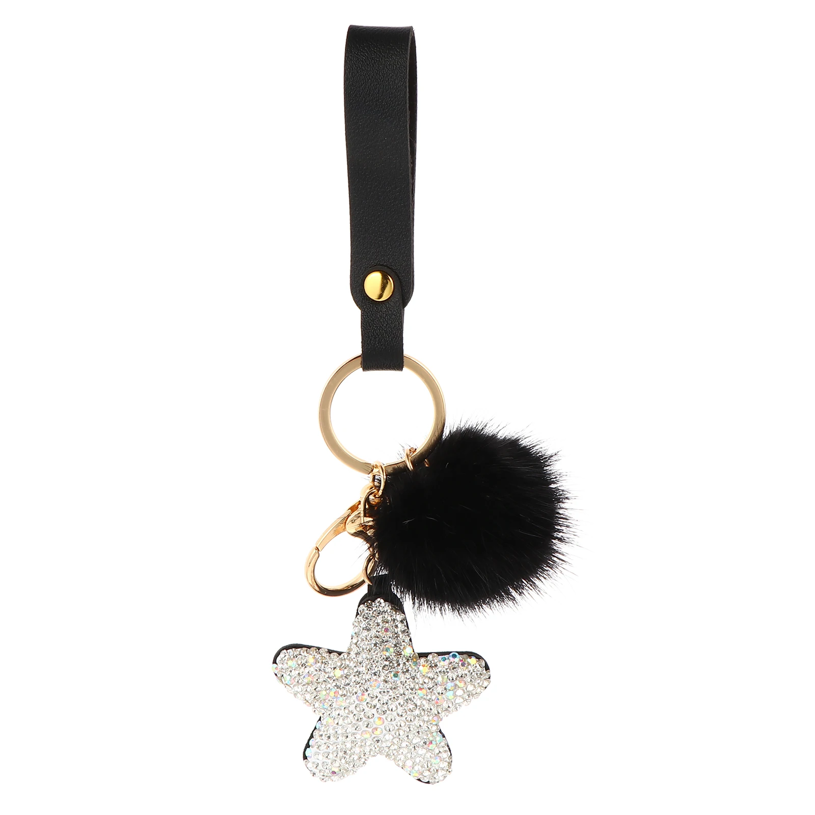 

Pendant Ball Portable Key Ring Pentagram Metal Portable Key Ring Car Hanging Luggage Decoration