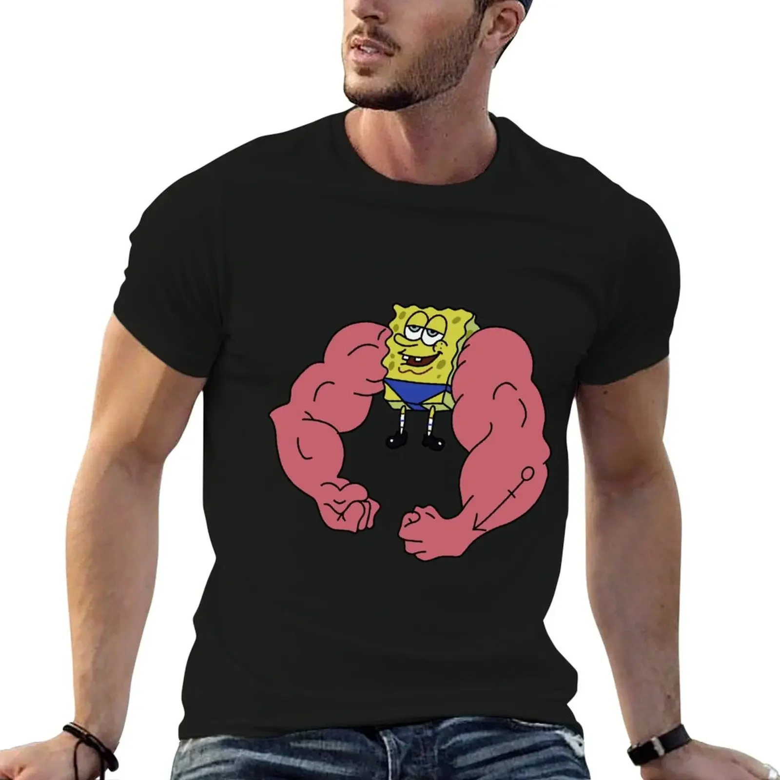 

Muscle Bob Buff Pants T-Shirt anime kawaii clothes mens graphic t-shirts funny