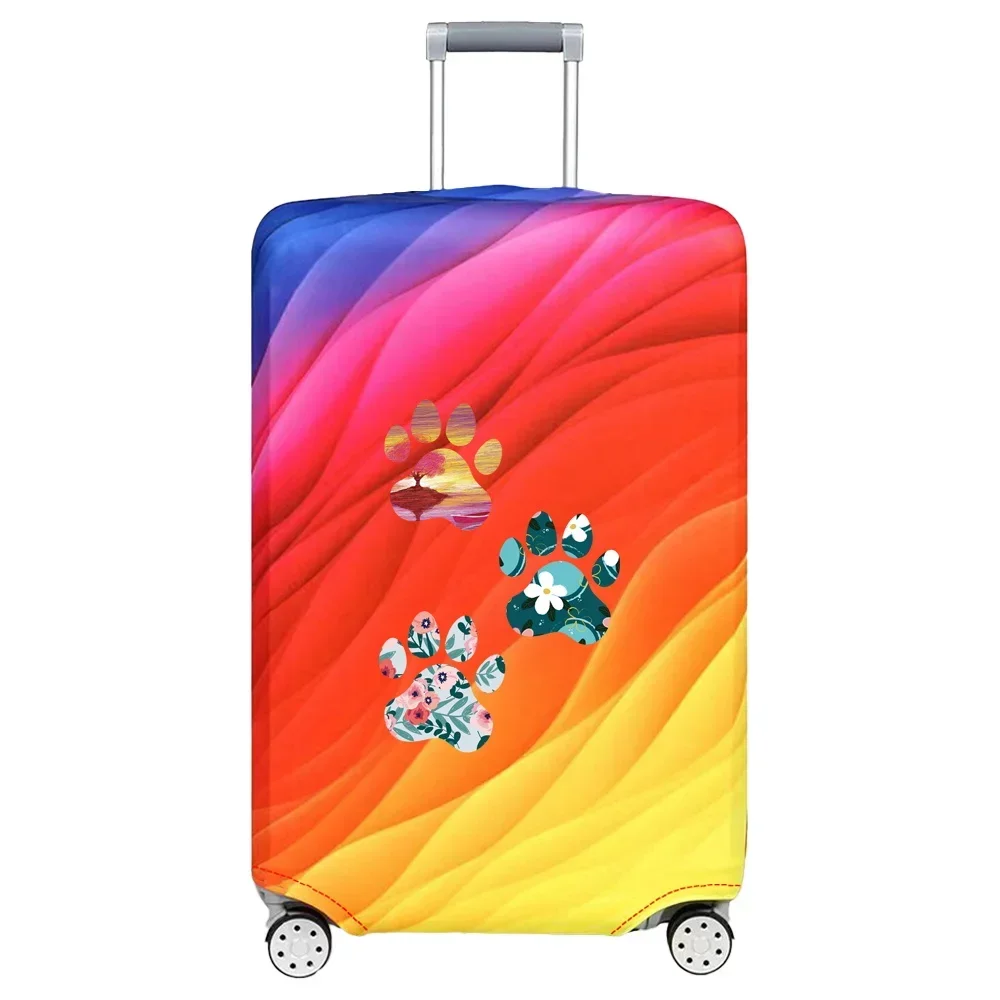 Travel Suitcase Cover Suitable 18-32 Inch Thick Luggage Dust Covers Footprints Series Baggage Protection Covers Outdoor Holiday