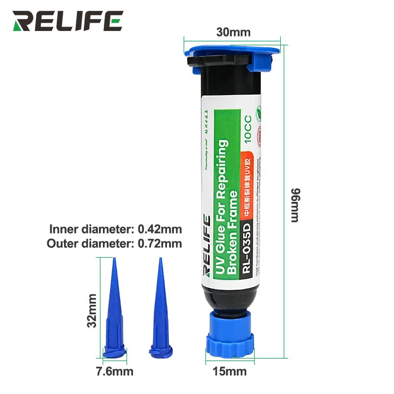 RELIFE RL-035D Repairing Broken Frame UV Glue High temperature resistance and anti-aging,Fast curing without whitening Repair