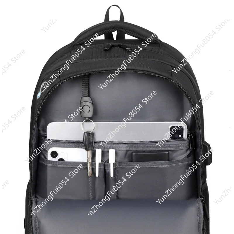 Premium Laptop Backpack Black 1680D Nylon Executive Computer Backpack Waterproof