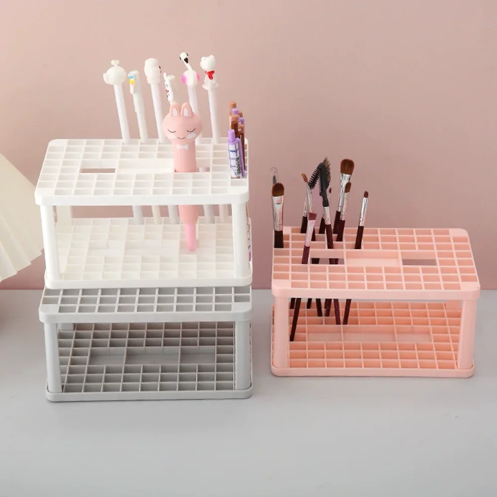 72 Holes Creative Square Pen Holder Multi Hole Makeup Storage Rack Convenient Smal Holders