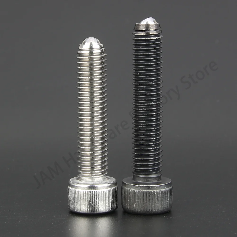 MJ418.1 Carbon/Stainless Steel Ball Plunger Spring Plunger Hexagon Socket Head Cap Screw For Locating Flat Tips Ball Roller