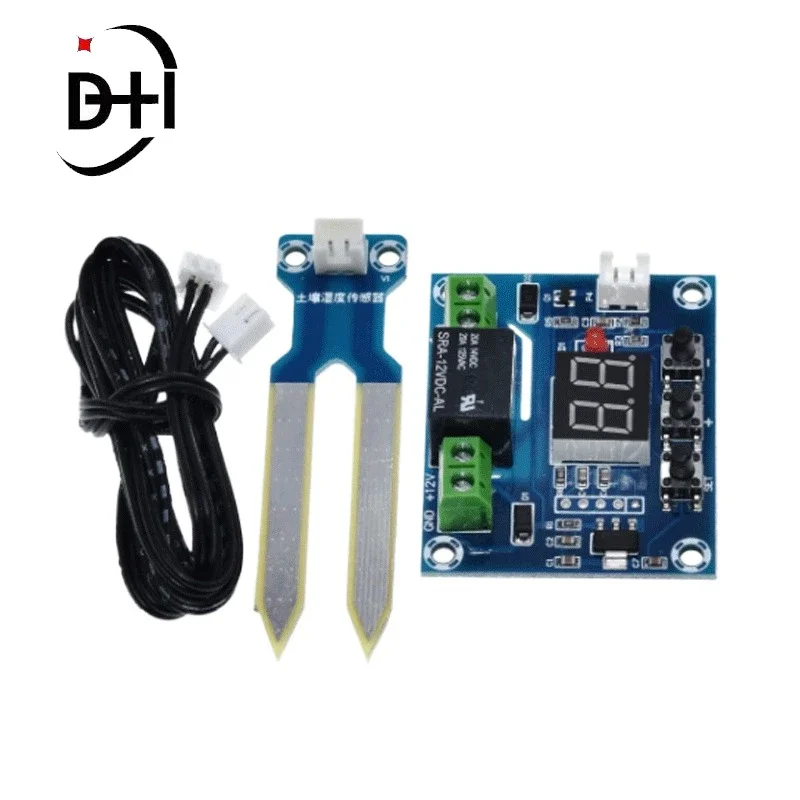 XH-M214 Humidity Controller Soil Sensor Module 20-99%RH Automatic Control Irrigation Computer System Red Digital Display Module