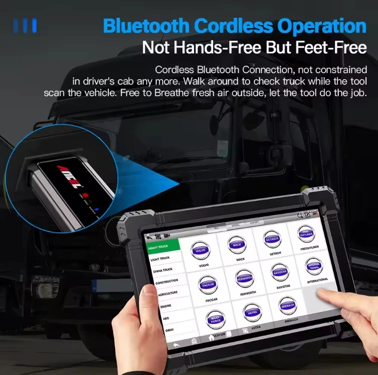 Heavy Duty Truck Ancel X7 HD Automotive Scanner Full System Injector Coding Reset Auto Diagnostic Truck Scanner Tools