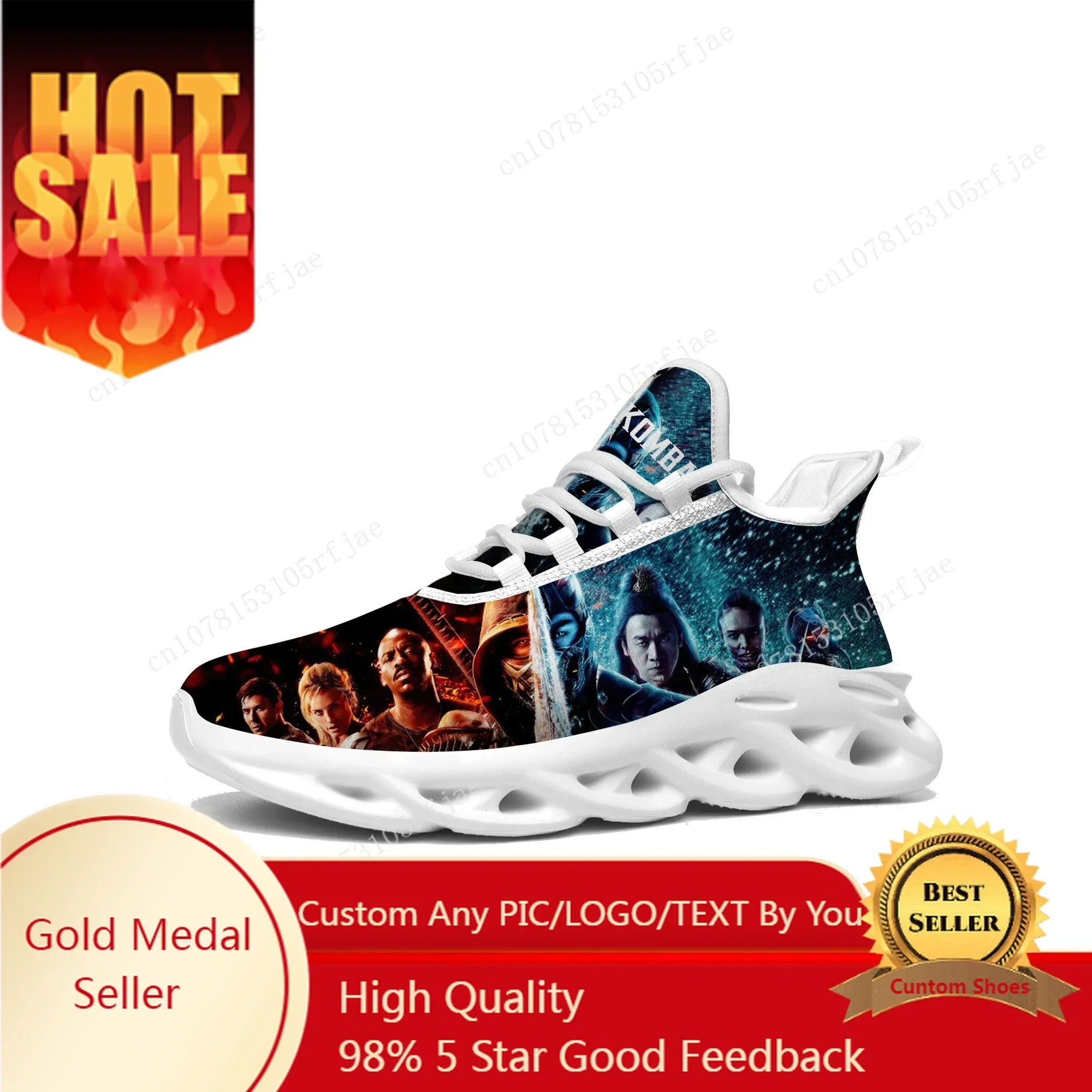 

Mortal Kombat Sneakers Cartoon Game Mens Womens Sports Running Shoes Fashion Custom Built Lace Up Shoes