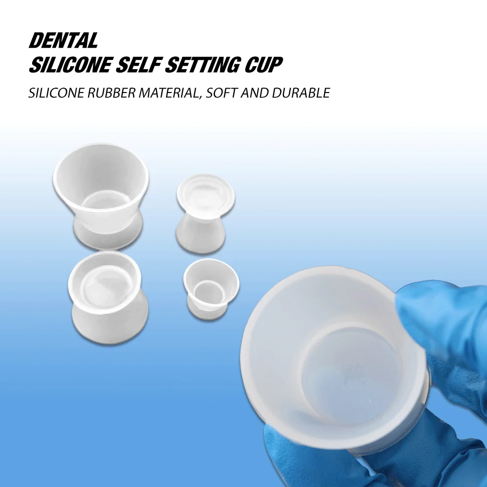 4Pcs/Set Dental Self-solidifying Cups Silicone Rubber Cup Silicone Mixing Bowl Dentist Materials Teeth Whitening laboratory Tool