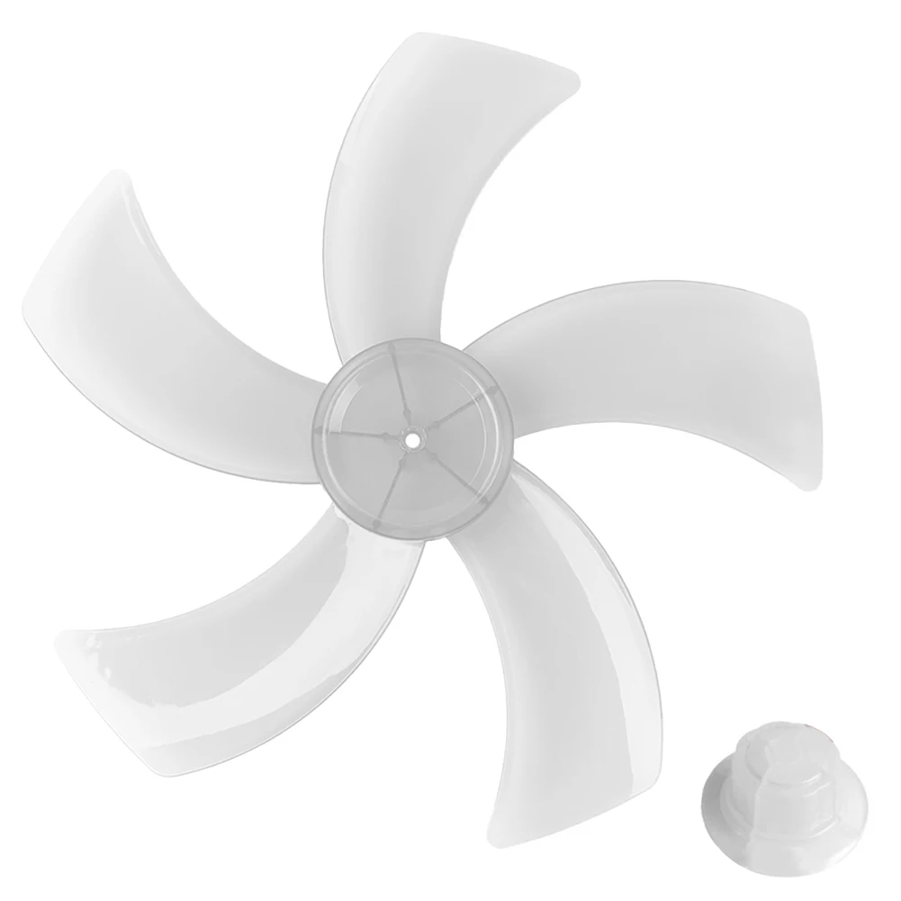 

Practical Fan Blade Fan Accessories Low Nois With Nut Cover 12 Inch Plastic Replacement Part Temperature Resistance