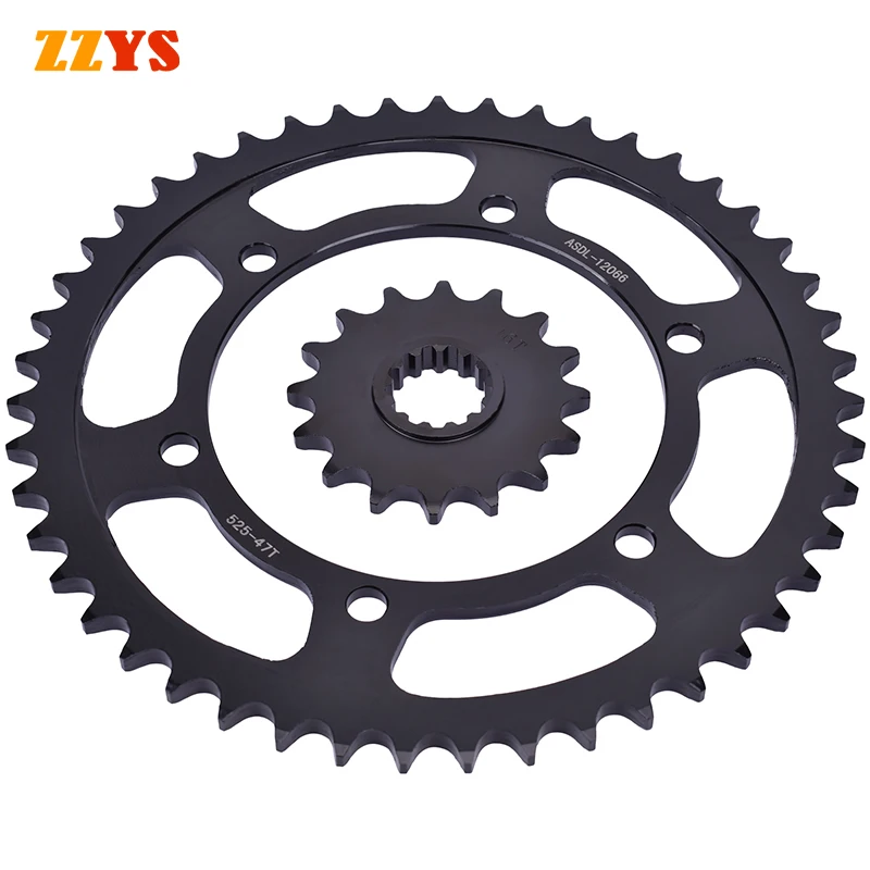 525 16T 47T Front Rear Sprocket Gear Staring Wheel Set For Yamaha TDM900 5PS TDM900A ABS FZ8 FZ8N FZ8S FZ-8 FZ-8S FZ-8N TDM 900