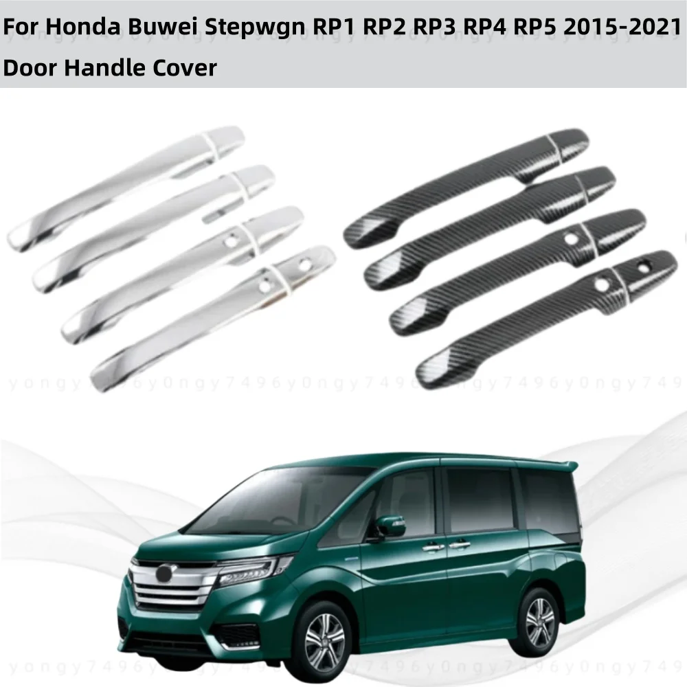 

Carbon Door Handle Cover Trim Chrome Car Modification Accessories For Honda Stepwgn RP1 RP2 RP3 RP4 RP5 2015 2016 - 2021