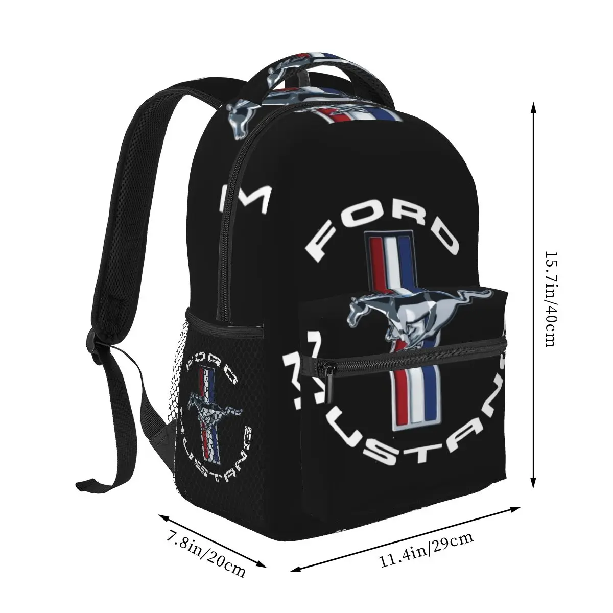 Ford Mustang Backpacks Boys Girls Bookbag Children School Bags Cartoon Kids Rucksack Shoulder Bag Large Capacity