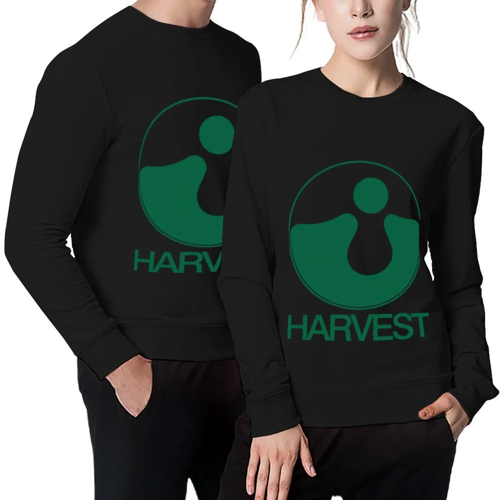 

Harvest Logo Dark Green Pullover men clothing fashion men anime clothes japanese style sweatshirts for men