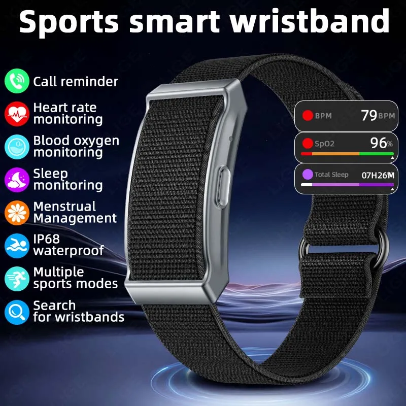 

LIGE NO Screen Wristbands For Men Women Fitness Smart Bracelet Sports Band Heart Rate Monitoring Waterproof Multifunction Watch