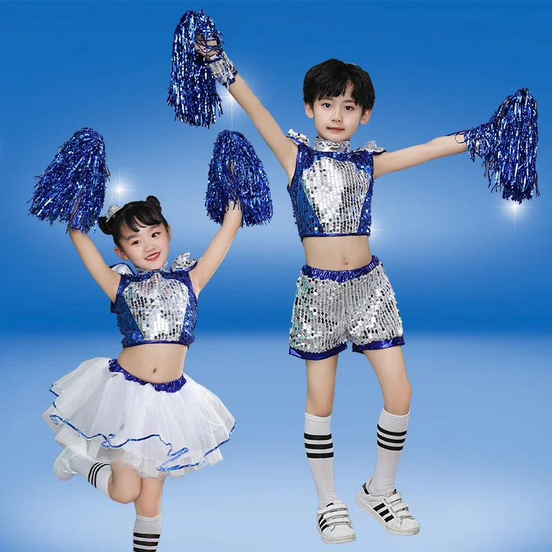 Children's Sequins Latin Dance Ballet Costumes Performance Clothing Skirts Tutu Boys and Girls Modern Dance